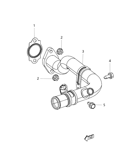 Tube Water Inlet Diagram for 5047484AC