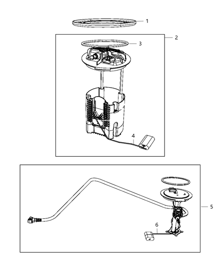 Module Kit Auxiliary Fuel Pump Diagram for RL145586AB