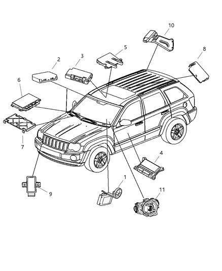 2022 Jeep Grand Cherokee L Module Door Diagram for 4602621AE