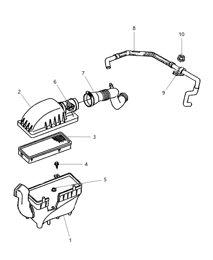 Element Air Cleaner Diagram for 53030730