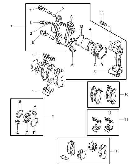 Bolt Wheel Hub Diagram for MU140038