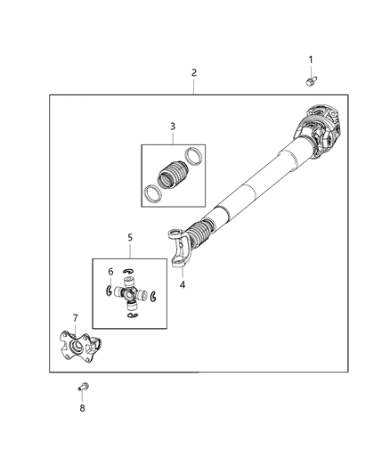 Shaft Drive Front Diagram for 52123325AB