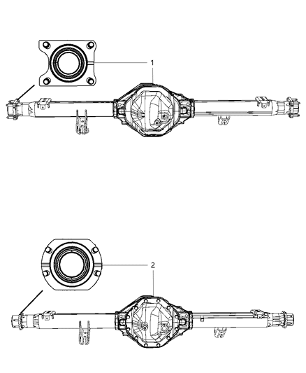 2009 Chrysler PT Cruiser Axle Service Rear Diagram for 68003410AA