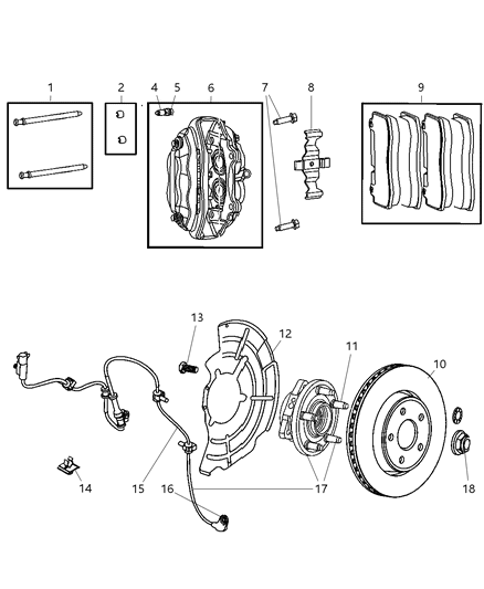 Rotor Brake Diagram for 5290733AA