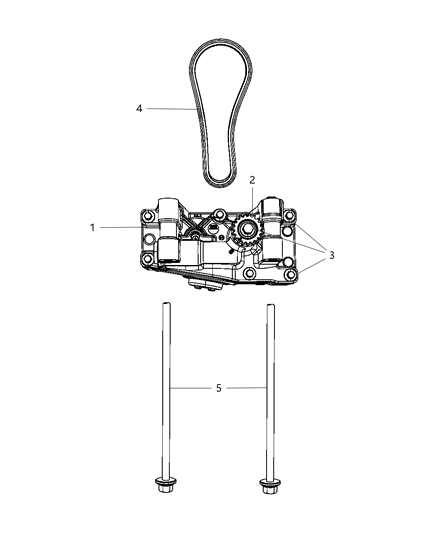 Shaft Package Balance With Oil Pump Diagram for 5189870AD