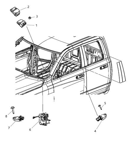 Module Occupant Restraint Diagram for 56054623AA