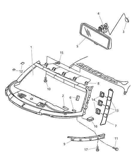 1985 Jeep Scrambler Retainer Front Pillar To Glass Diagram for 4763889AD