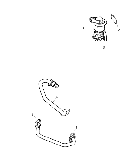 1990 Dodge B150 Valve EGR Diagram for 4593834AC