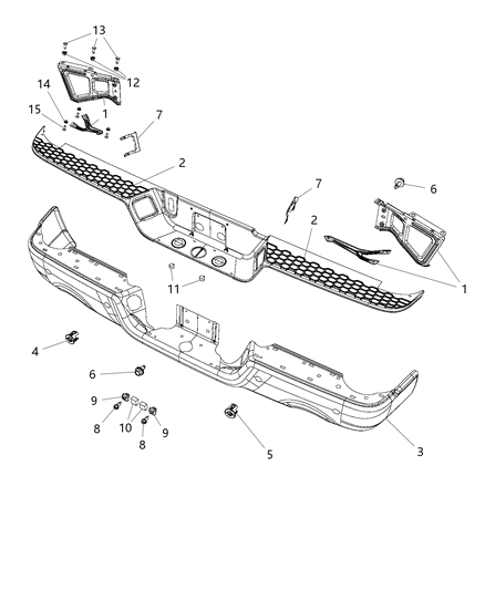Bezel Parking Distance Inner Diagram for 1JK80ZZZAA