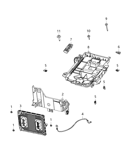 1990 Dodge Ram 50 Module Engine Controller Diagram for 68434922AA
