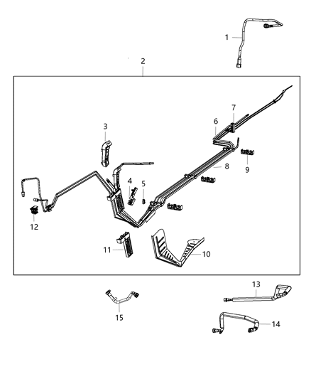 1996 Dodge B1500 Shield Fuel And Brake Bundle Diagram for 68239484AA