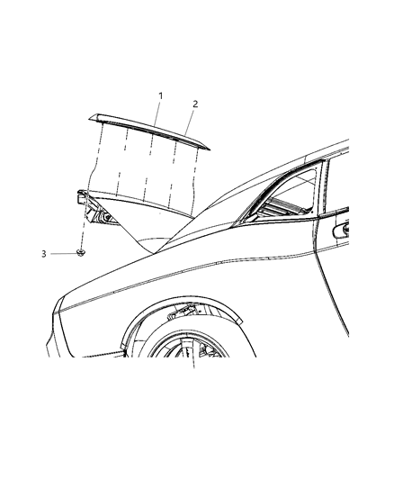Spoiler Rear Air Dam Diagram for 1FS64AXRAB