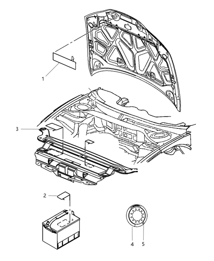 1987 Dodge B350 Label Power Steering Fluid Diagram for 68284636AA