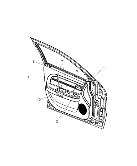 Screw Door Trim Diagram for 68018978AA