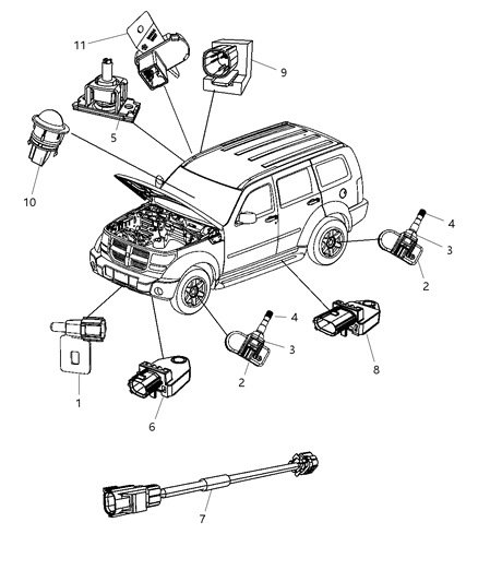 2013 Ram 2500 Sensor Infrared Diagram for 55056301AB