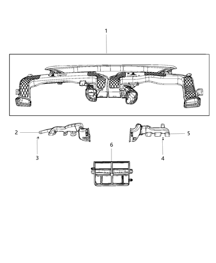 2020 Chrysler Pacifica Adapter Air Duct Diagram for 68247684AC