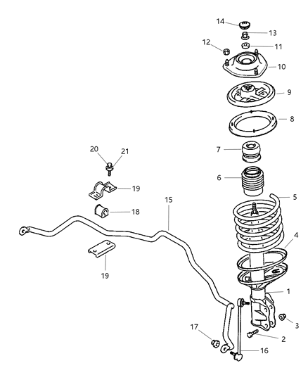 2005 Dodge Stratus Bolt Diagram for MR333559