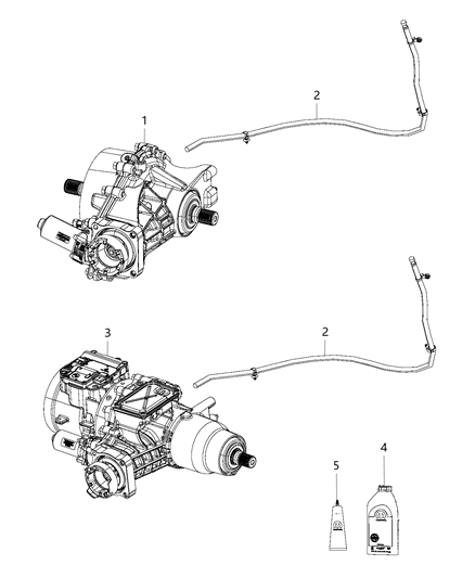 1990 Dodge Ram 50 Differential Rear Axle Diagram for 68409811AC