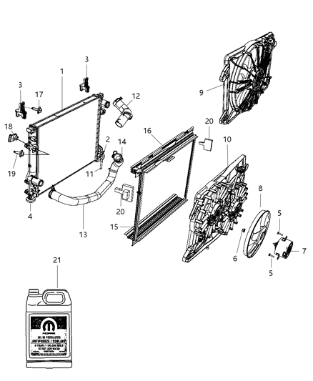 Hose Radiator Outlet Diagram for 5039042AC