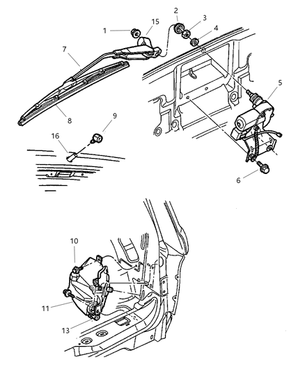 Arm Wiper Diagram for 5003652AB