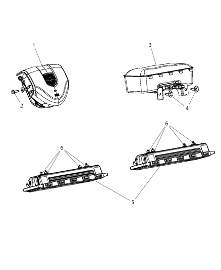 2001 Chrysler Sebring Air Bag Driver, Driver Side Diagram for 1TL52DX9AD