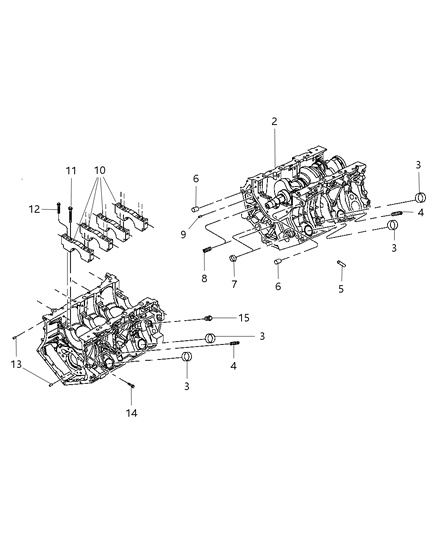 Engine Short Block Diagram for 5142427AA