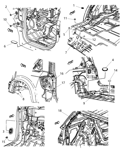 2005 Chrysler Town & Country Plug Cowl Side Wire Harness Close - Out Blocker Diagram for 68042254AD