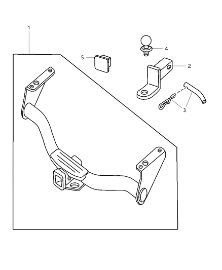 2004 Chrysler PT Cruiser Adapter Kit Ball Mount Diagram for 82201148