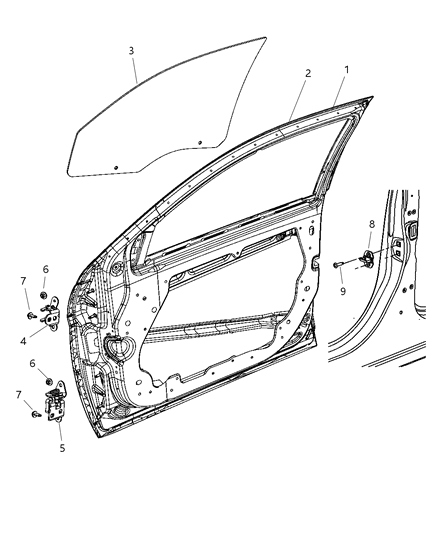 Door Front Diagram for 5074515AB
