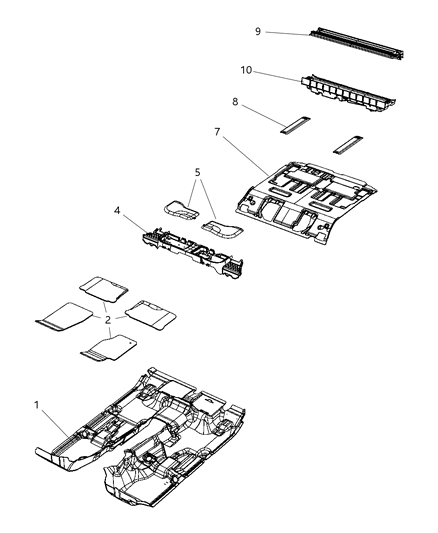 Latch Load Floor Cover Diagram for 5142350AB