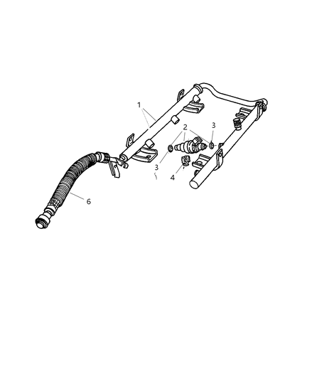 2012 Dodge Charger Injector Fuel Diagram for 4861238AB