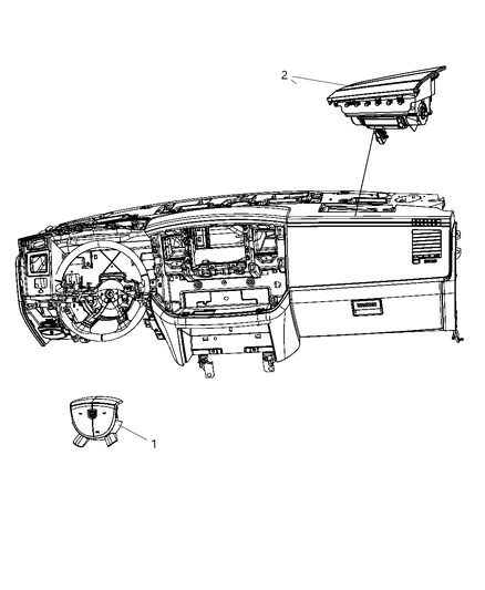 Air Bag Driver, Driver Side Diagram for 1EF19BD3AH