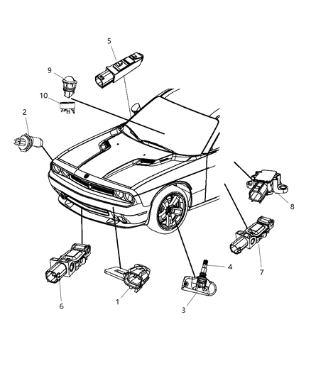 2017 Dodge Journey Bezel Sensor Diagram for 1EJ31XDVAC
