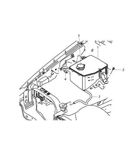 Bottle Pressurized Coolant Diagram for 55116874AE