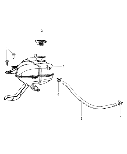 Bottle Coolant Recovery Diagram for 55037999AH