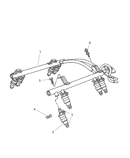 Fuel Rail Diagram for 5135582AB