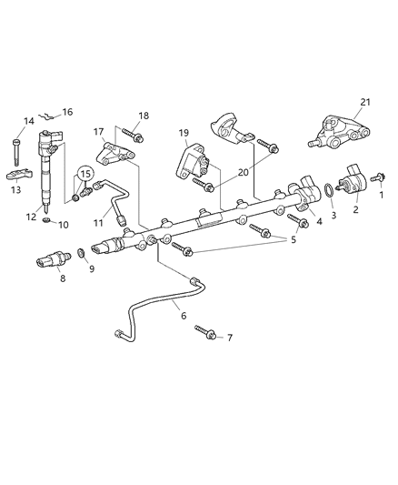 2024 Ram ProMaster 2500 Bracket Diagram for 5117425AA