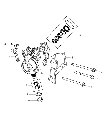 Seal Kit Pitman Shaft Diagram for 68053783AA
