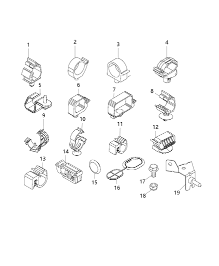 1985 Jeep CJ7 Screw Hexagon Head M8 Diagram for 68132528AA