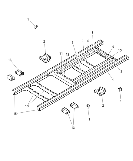 1997 Chrysler Town & Country Reinforcement, Shoulder Belt Swivel (Front/Back Use) Diagram for 4716378