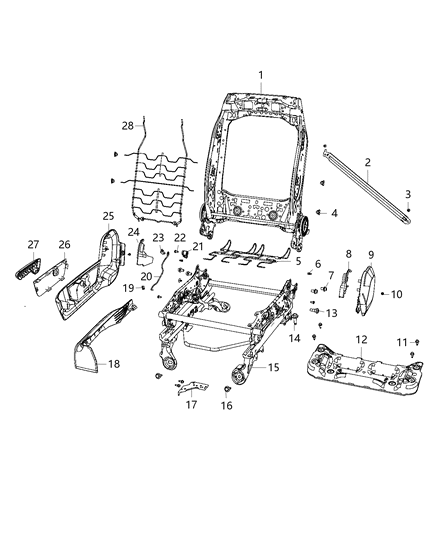 1993 Dodge Spirit Cover Jack Storage Diagram for 1JA35LC5AC