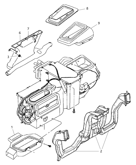 Duct Fresh Air Intake Diagram for 55036467AB