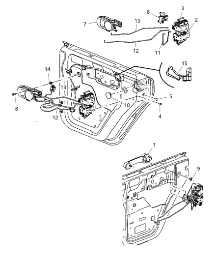 2025 Jeep Grand Wagoneer L Latch Rear Door Diagram for 4589022AF