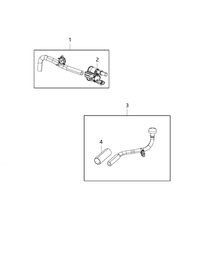 1988 Jeep Cherokee Harness Vapor Canister Purge Diagram for 5146764AB