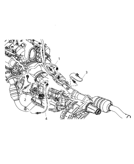 2018 Ram 3500 Bracket Oxygen Sensor Diagram for 68237117AA