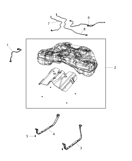 1986 Dodge Ram 50 Tube Fuel Vapor Recirculation Diagram for 68533336AA