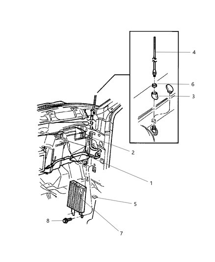 Antenna Base Cable And Bracket Diagram for 56043270AE