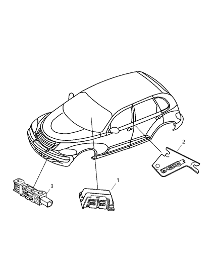 Module Air Bag Control Diagram for 4671776AG