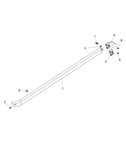 2021 Ram ProMaster 1500 Weatherstrip Sliding Door Round Washers Behind Guide Diagram for 68169430AA