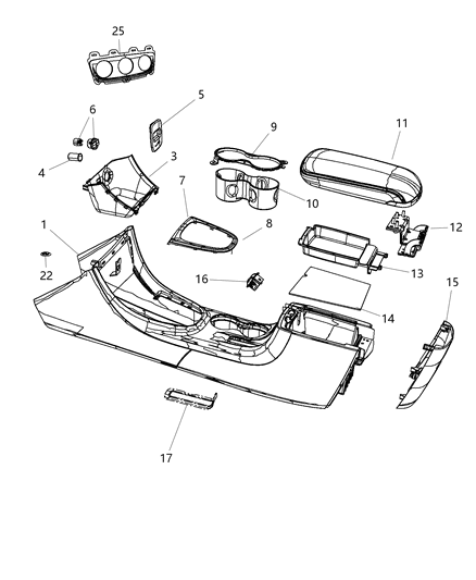 Bezel Floor Shifter Diagram for 1SW66SZ6AA